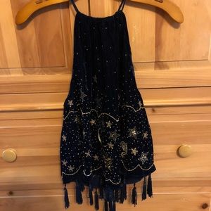 Beautiful Free People Embroidered Tank